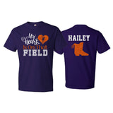 Glitter Drill Team Mom Shirt | Drill Team Mom Shirts | My Heart is on that Field | Drill Team Shirts | Bella Canvas Tee | Short Sleeve Shirt