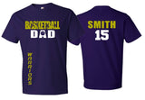 Basketball Dad Shirt | Dad Basketball Shirt | Basketball t-shirt | Basketball Spirit Wear | Customize team & colors