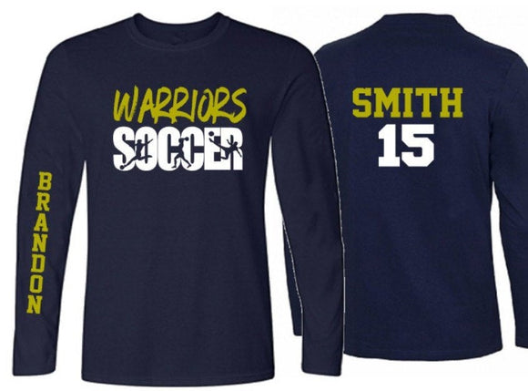 Soccer Shirt | Soccer Long Sleeve Shirt | Customize  team & colors | Adult or Youth