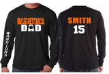 Basketball Shirt | Long Sleeve Shirt | Basketball Dad, Brother, Grandpa | Customize Your Team & Colors