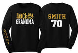 Hockey  Shirt | Hockey Grandma | Hockey  Long Sleeve Shirt | Customize Team & Colors