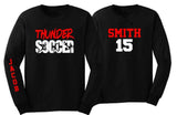 Soccer Shirt | Soccer Long Sleeve Shirt | Customize  team & colors | Adult or Youth