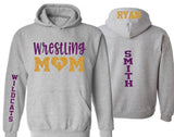 Glitter Wrestling Hoodie | Mom Wrestling Hoodie Glitter | Wrestling Hoodie | Customize with your Team & Colors