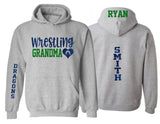 Glitter Wrestling Hoodie | Grandma Wrestling Hoodie Glitter | Wrestling Hoodie | Customize with your Team & Colors MiMi, Nana, NauNee, etc.