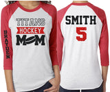 Glitter Hockey Mom shirt | Hockey Shirt | Glitter Hockey Mom shirt | Hockey Bling | Hockey Spirit Wear | Customize Colors