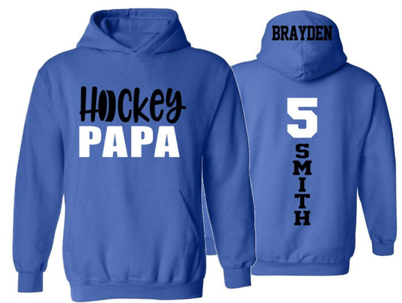 Hockey Hoodie | Hockey Grandpa | Long Sleeve pullover hoodie | Customize Colors | Hockey Papa