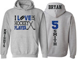 Glitter Hockey Hoodie | Hockey Mom | Hockey Hoodie | Hockey Bling | Hockey Spirit Wear | Customize with your Team & Colors