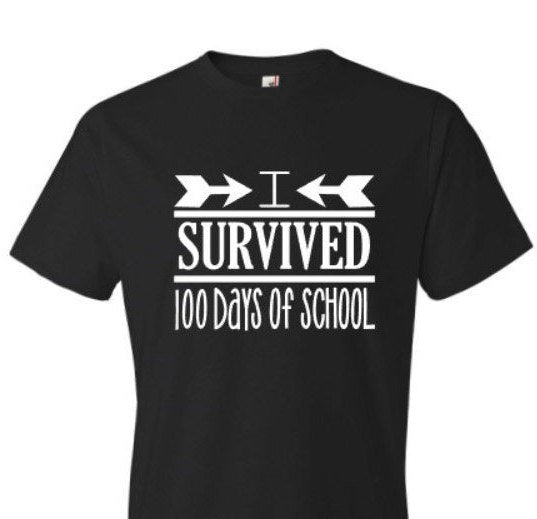 I Survived 100 Days of School Shirt | Baseball Raglan Tee | I Survived 100 Days of School