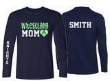 Glitter Wrestling Mom Shirt | Long Sleeve Shirt | Customize Your Team & Colors