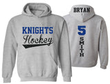 Glitter Hockey Hoodie  | Hockey Hoodie | Hockey Spirit Wear | Hockey Bling | Customize with your Team & Colors