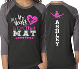 Glitter Gymnastics Mom Shirt | My Heart is on that Mat | Gymnastics Mom Shirts | Gymnastics Shirt Gift | Glitter Gymnastics Shirt