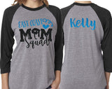 Glitter Gymnastics Mom Squad Shirt | Gymnastics Shirt|3/4 Sleeve Raglan | Customize with your Colors