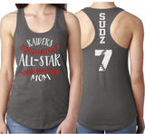 Glitter All-star Baseball Tank Top | Custom AllStar Tank | Customize Colors, Team Name, Name, & Number | Softball Bling | Baseball Bling