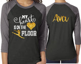 Glitter Dance Mom Shirt | Dance Shirt | My Heart is on the Floor