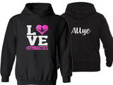 Glitter Gymnastics Hoodie | Love Gymnastics Hoodie | Customize with your Team & Colors | Youth or Adult