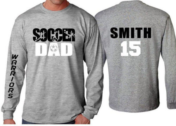Soccer Dad Shirt | Soccer Long Sleeve Shirt | Customize your team & colors