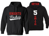 Glitter Hockey Hoodie  | Hockey Hoodie | Hockey Spirit Wear | Hockey Bling | Customize with your Team & Colors