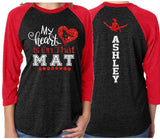 Glitter Gymnastics Mom Shirt | My Heart is on that Mat | Gymnastics Mom Shirts | Gymnastics Shirt Gift | Glitter Gymnastics Shirt