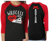 Glitter Cheer Grandma Shirt |  Cheer Grandma | 3/4 Sleeve Raglan |Customize with your Colors