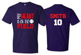Baseball Shirt | My Heart is the Field Baseball Shirt | Short Sleeve | Customize team & colors