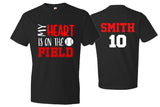 Baseball Shirt | My Heart is the Field Baseball Shirt | Short Sleeve | Customize team & colors