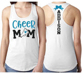 Glitter Cheer Mom Tank Top | Cheer Racerback Tank |  Cheer Bling | Cheer Spirit Wear | Customize Colors