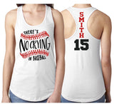 Baseball Laces T-Shirt | There's No Crying in Baseball Tank Top | Baseball mom shirt | Racerback Baseball Tank | Customize name & number