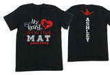 Glitter Gymnastics Mom Shirt | Gymnastics Shirt |My Heart is on the Mat | Customize Colors