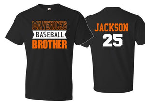 Baseball Brother Shirt | Short Sleeve Baseball Shirt | Customize your team & colors