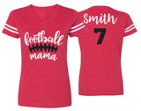 Glitter Football Mama Shirt | Short Sleeve Shirt | Customized Football Shirt