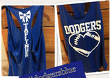 Glitter Football Heart Mom Tank Tops | Football Tank Tops |  Football Shirts | Football Heart Racerback Tank Top | Customize
