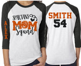 Glitter Basketball Mom Shirt | Basketball Bling | Basketball Spirit Wear |3/4 Sleeve Raglan |  Customize Team & Colors