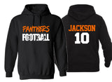 Football Hoodie | Customize Team & Colors | Football Spirit Wear | Adult or Youth Sizes