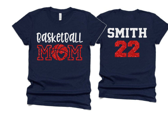 Glitter Basketball Mom Shirt | Basketball Mom Shirt | Basketball Bling | Basketball Spirit Wear | Bella Canvas Tshirt | Basketball Mom Shirt