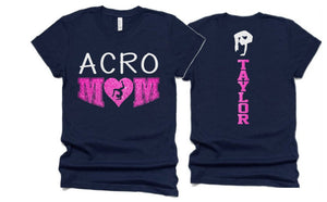 Glitter Acro Mom Shirt | Gymnastics Mom Shirt | Bella Canvas Tshirt | Short Sleeve Tshirt | Customize Colors