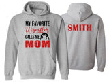 Glitter My Favorite Wrestler Calls Me Mom  Hoodie | Mom Wrestling Hoodie Glitter | Wrestling Hoodie | Customize Colors