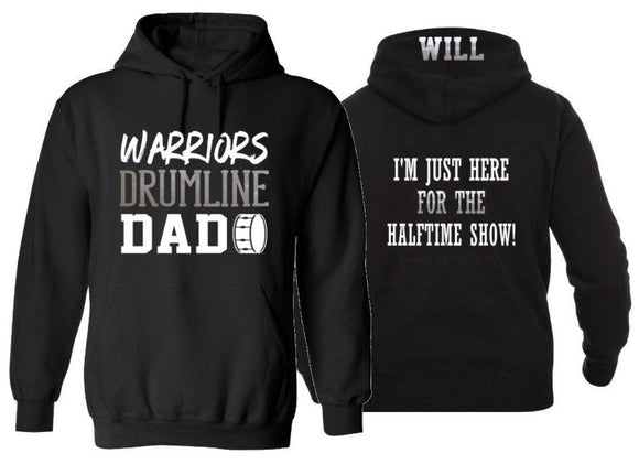 Drumline Dad Hoodie | Band Hoodies | Dad Hoodie | Custom Band Hoodie | Customize Team & Colors