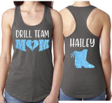 Glitter Drill Team Tank Top | Drill Team Shirts | Drill Team Mom Tank Tops | Cute Drill Team Shirts | Customize Colors