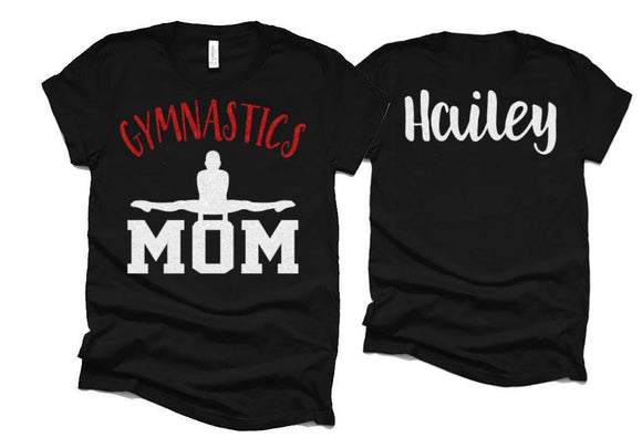Glitter Gymnastics Mom Shirt |  Gymnastics Mom Shirt | Bella Canvas Shirt | Gymnastics Shirts | Customize Name & Colors