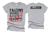 Glitter Band & Cheer Mom T-shirt | Band Shirts | Short Sleeve Tshirt | Bella Canvas Tshirt | Customize with your Colors