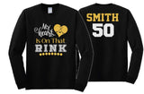 Hockey My Heart is on that Rink Shirt | Hockey Mom | Long Sleeve Shirt | Hockey Bling | Hockey Spirit Wear | Customize  Colors