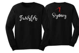 Glitter Dance Shirt | Long Sleeve Dance Shirt |Twirler Shirt | Customize colors