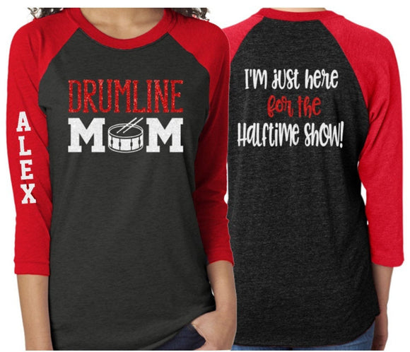 Glitter Drumline Mom shirt | Drumline Shirt | Band Shirts | Band Mom Shirts | Cute Band Shirts | Customize with your Colors