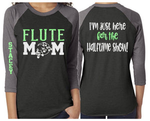 Glitter Flute Mom shirt | Band Shirts | Band Mom Shirts | Band Bling | Band Spirit Wear | Customize with your Colors