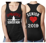 Glitter Gymnastics Mom Tank Top | Senior Mom Tank Top | Gymnastics Senior Mom Tank Tops | Cute Gymnastics Shirts | Customize Colors