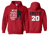 Glitter I'll Always be your Biggest Fan Hockey Hoodie |Hockey Bling | Hockey Hoodie | Hockey Spirit Wear | Customize Colors | Youth or Adult