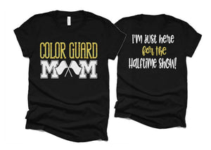 Glitter Color Guard Mom T-shirt | Band Shirts | Short Sleeve Tshirt | Bella Canvas Tshirt | Customize with your Colors