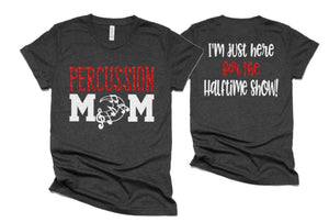 Glitter Percussion Mom T-shirt | Band Shirts | Short Sleeve Tshirt | Bella Canvas Tshirt | Customize with your Colors