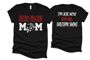 Glitter Drum Major Mom T-shirt | Band Shirts | Short Sleeve Tshirt | Bella Canvas Tshirt | Customize with your Colors