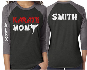 Glitter Karate Shirt | Karate Mom Shirt | Customized Karate Shirt | Customize Name & Colors